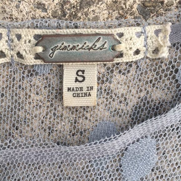 Gimmicks semi sheer polka dot too. Small - Picture 3 of 3